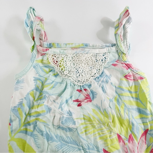Carters • Floral Baby Onesie with Lace Detail - Picture 2 of 4